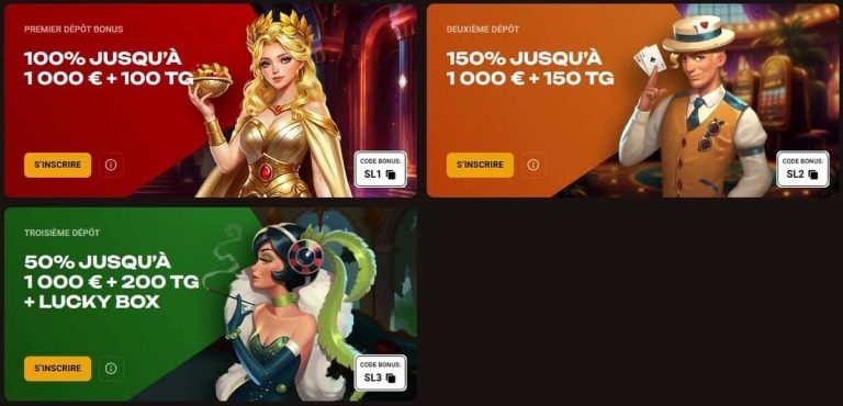 Slotlair Casino bonus bienvenue