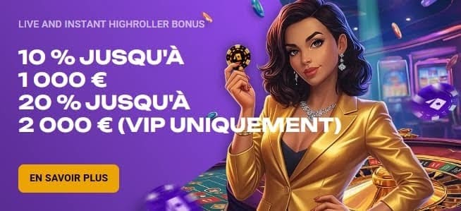 Slotlair Casino bonus Highroller live