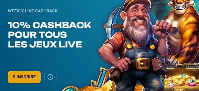 Slotlair Casino cashback live