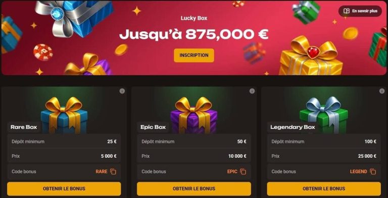 Slotlair Casino Lucky Box