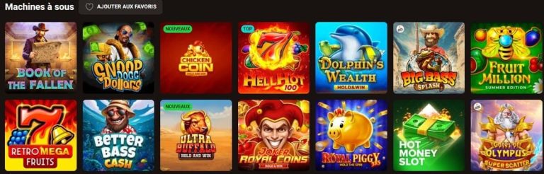 Slotlair Casino machines à sous
