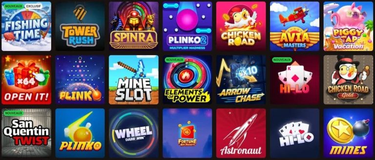 Slotlair Casino mini jeux